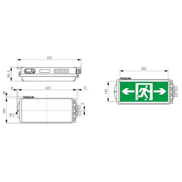 M0264/20 Full plastic industrial fire emergency indicating luminaire