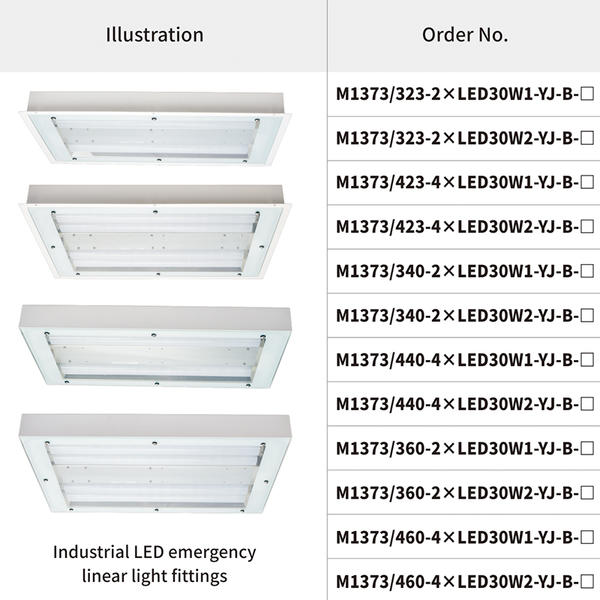 M1373/3、M1373/4 Industrial LED emergency linear light fittings