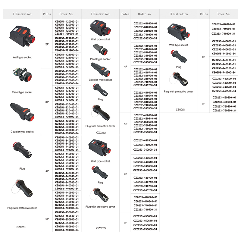 CZ0252 Full plastic Explosion-proof plugs and sockets