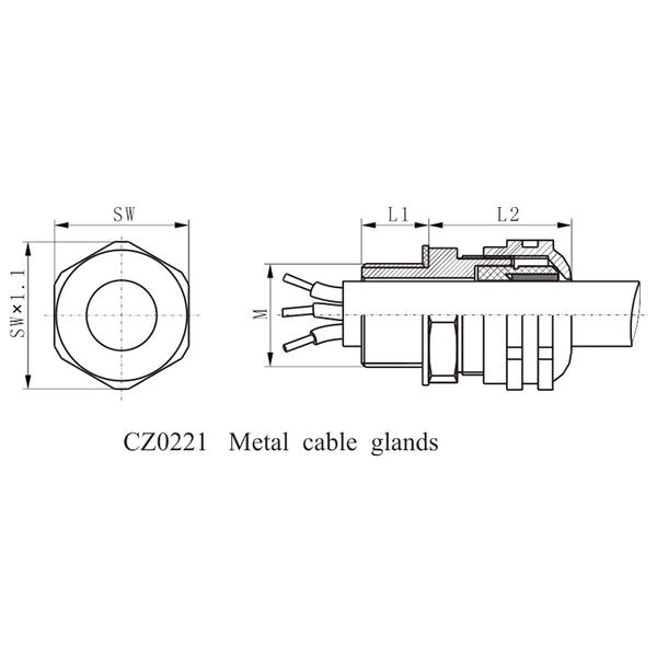 CZ0221 Metal cable glands