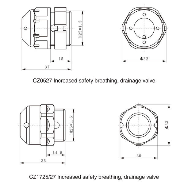 CZ0527 Increased safety breathing, drainage valve